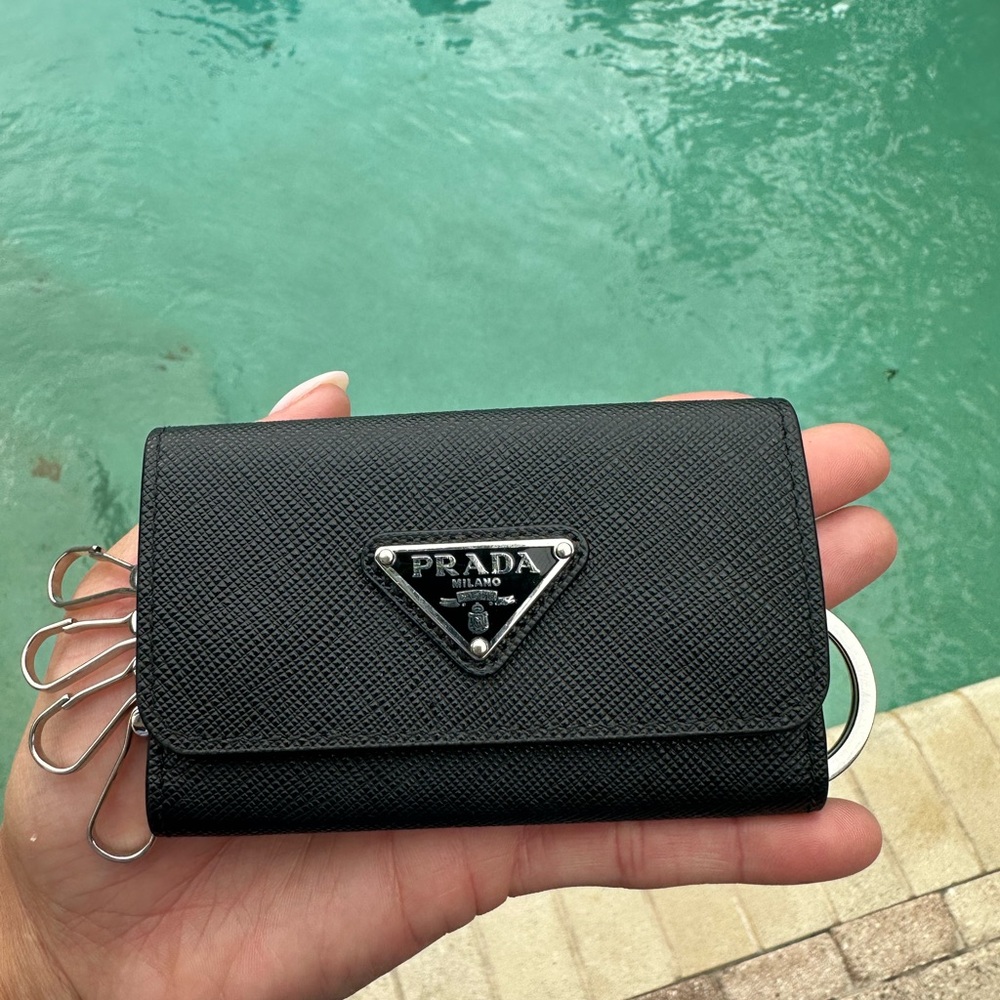 Prada Geometric Multicolor Card Holder